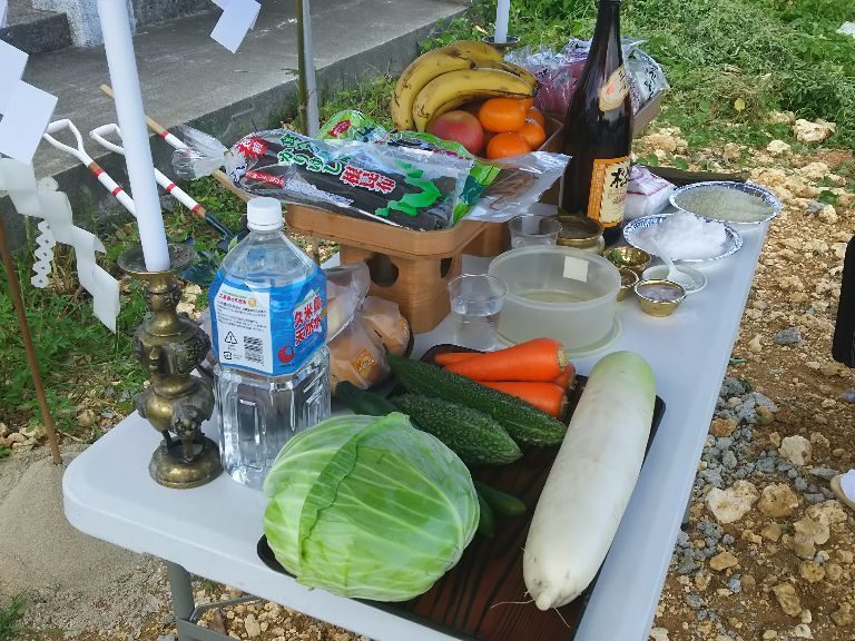 お供え物（地鎮祭）