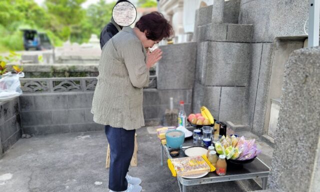 S家之墓建て替え工事・・・【建て替え工事のため出骨】沖縄市営霊園