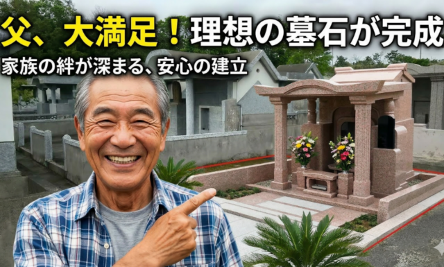 父の決断に家族も笑顔！識名霊園で古墓を「御影石」に建て替えたら…？